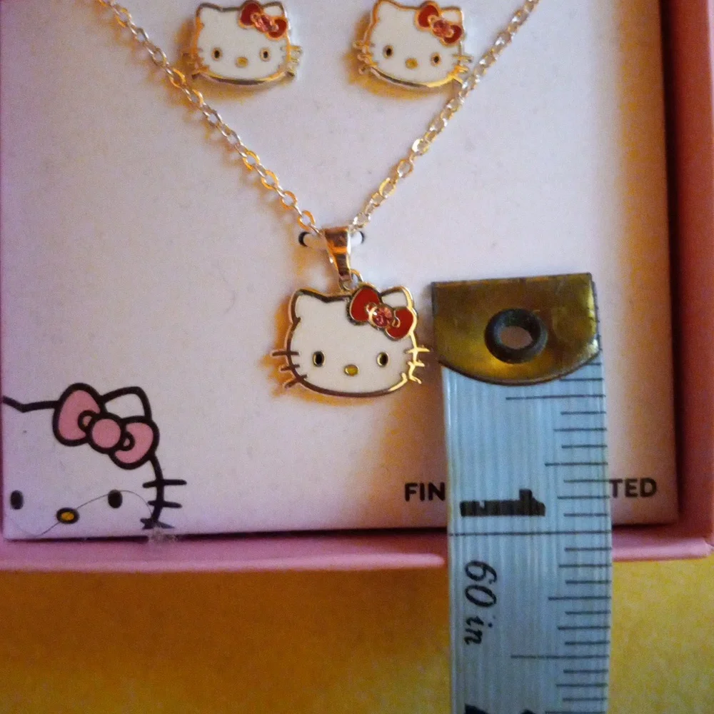 Hello Kitty Sanrio Necklace and Earring Set